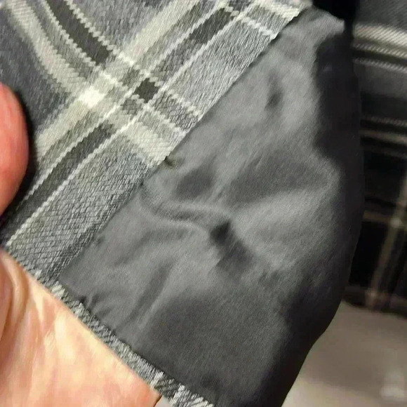 Tahari ASL Plaid Single Button Lined Blazer Size 18 Gray, Black & White - Picture 5 of 8